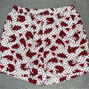 Columbia Red and blue Patterned men’s swim trunks  Shorts size medium
